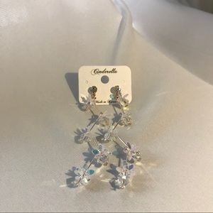 Flower drop earrings